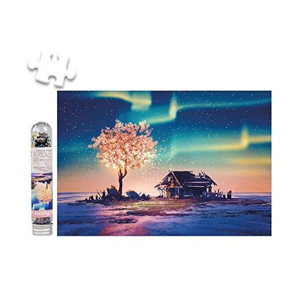 HBOS 234 pièces Jigsaw Puzzle pour Adultes Enfants Mini Puzzle Jeu Jouets Cadeau-Floraison Fleur de pêche