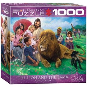 Eurographics 8 x 20,3 cm Box Le Lion et lAgneau Mo Puzzle 1000 pièces 