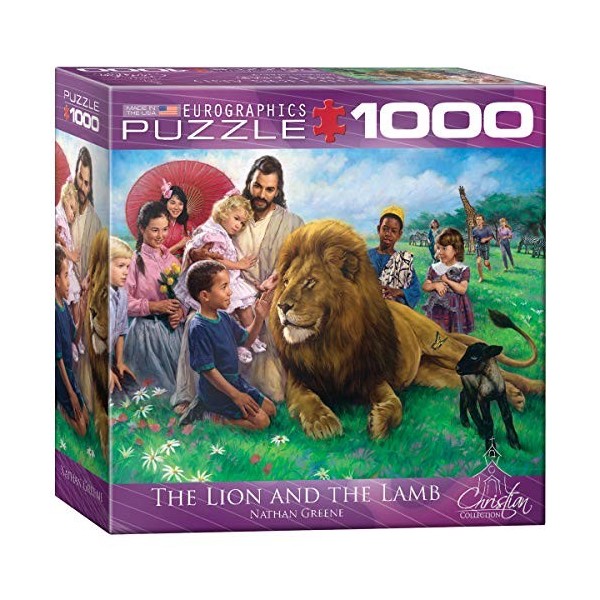 Eurographics 8 x 20,3 cm Box Le Lion et lAgneau Mo Puzzle 1000 pièces 