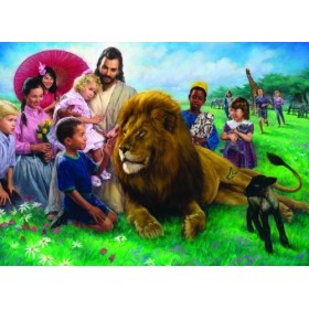 Eurographics 8&nbsp;x 20,3&nbsp;cm Box Le Lion et lAgneau Mo Puzzle 1000&nbsp;pièces 