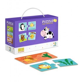 Dodo D300118 Educational Puzzle Duo What Animals Eat 24 Pieces