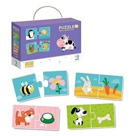 Dodo D300118 Educational Puzzle Duo What Animals Eat 24 Pieces