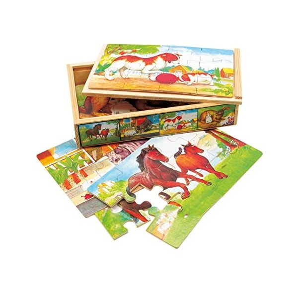 Bino - 88015 - Boîte de puzzle - Animaux domestiques - 2 pièces