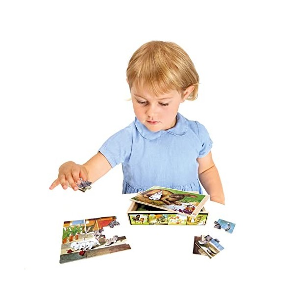 Bino - 88015 - Boîte de puzzle - Animaux domestiques - 2 pièces