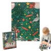 Zankie Puzzle de Noël 1000 pièces - Puzzle de Noël en Bois - Puzzle de Vacances pour la décoration de la Maison