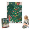 Zankie Puzzle de Noël 1000 pièces - Puzzle de Noël en Bois - Puzzle de Vacances pour la décoration de la Maison