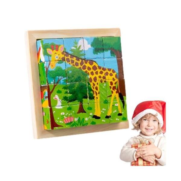 Holdes Puzzle 3D | Jouet de Puzzle éducatif préscolaire - Jouet de Puzzle dapprentissage, Puzzle Cube dimages, 6 Puzzles en