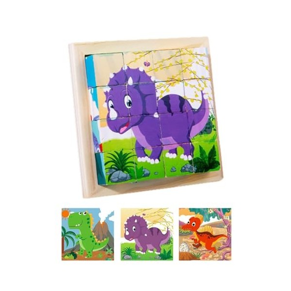 Holdes Puzzle 3D | Jouet de Puzzle éducatif préscolaire - Jouet de Puzzle dapprentissage, Puzzle Cube dimages, 6 Puzzles en