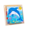 Povanjer Puzzles en Bois - Jouet interactif éducatif,Puzzle Cube pour dâge préscolaire, 6 Puzzles en 1 16 pièces , Puzzles 