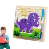 Povanjer Puzzles en Bois - Jouet interactif éducatif,Puzzle Cube pour dâge préscolaire, 6 Puzzles en 1 16 pièces , Puzzles 