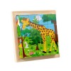 Povanjer Puzzles en Bois - Jouet interactif éducatif,Puzzle Cube pour dâge préscolaire, 6 Puzzles en 1 16 pièces , Puzzles 