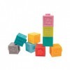 Ludi | 30043 | Cubes emboîtables | Jouet d’éveil | Set 9 pièces encastrables - Jeu d’empilement et de construction en plastiq