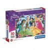 Clementoni- Disney Princess Supercolor Princess-30 Pièces, Enfants 3 Ans, Puzzle Dessin Animé-Fabriqué en Italie, 20276