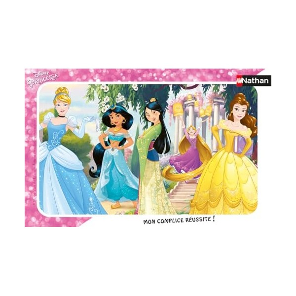 Nathan - Puzzle Enfant - Cadre 15 pièces - Jolies princesses Disney - Fille ou garçon dès 3 ans - Puzzle de qualité supérieur