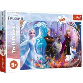 Trefl- Disney Frozen 100 Pièces pour Enfants à partir de 5 Ans Puzzle, 10IT5900511163667IT10, Magie de la Reine des Neiges Di
