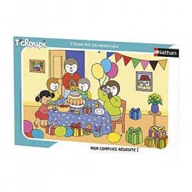 Nathan - Puzzle Enfant - Cadre 15 pièces - Tchoupi fête son anniversaire - Fille ou garçon dès 3 ans - Puzzle de qualité sup
