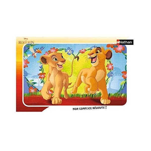 Nathan - Puzzle Enfant - Cadre 15 pièces - Simba et Nala - Disney Le Roi Lion - Fille ou garçon dès 3 ans - Puzzle de qualité