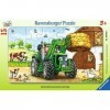 Ravensburger - Puzzle Enfant - Puzzle cadre 15 pièces - Tracteur à la ferme - Fille ou garçon dès 3 ans - Puzzle de qualité s