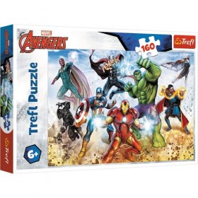 Trefl 916 15368 Bereit, Die Welt zu retten, Marvel Avengers EA 160 Teile, für Kinder AB 6 Jahren 160pcs, Coloured