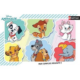 Nathan - Puzzle enfants - Cadre 15 pièces - Portraits des animaux Disney - Fille ou garçon dès 3 ans - Puzzle de qualité supé
