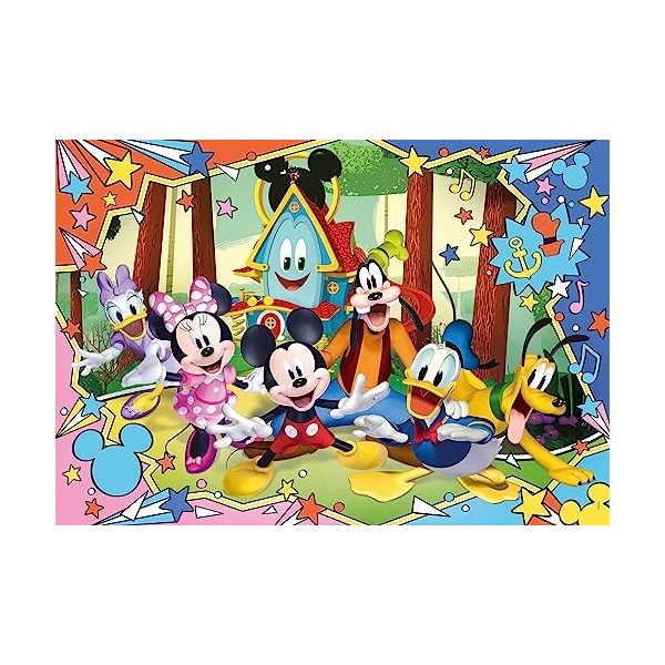 Clementoni- Puzzle Mickey Disney 30pzs Does Not Apply Supercolor Mickey-30 pièces, 3 Ans Enfant Dessin animé-fabriqué en Ital