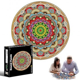 Puzzle rond de 500 pièces - Design de cercle du zodiaque - Jeu de puzzle de haute qualité pour adultes et enfants à partir de