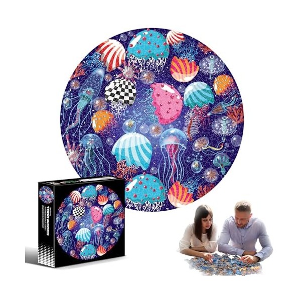 Puzzle rond de 500 pièces - Design de cercle du zodiaque - Jeu de puzzle de haute qualité pour adultes et enfants à partir de