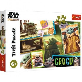 Trefl-160 Pièces pour Enfants à partir de 6 Ans Puzzle, 15411, Grogu Lucasfilm Star Wars Le Mandalorien