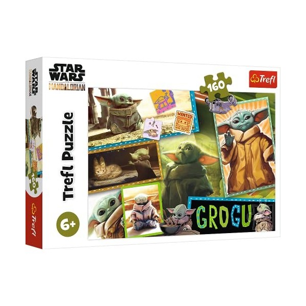 Trefl-160 Pièces pour Enfants à partir de 6 Ans Puzzle, 15411, Grogu Lucasfilm Star Wars Le Mandalorien