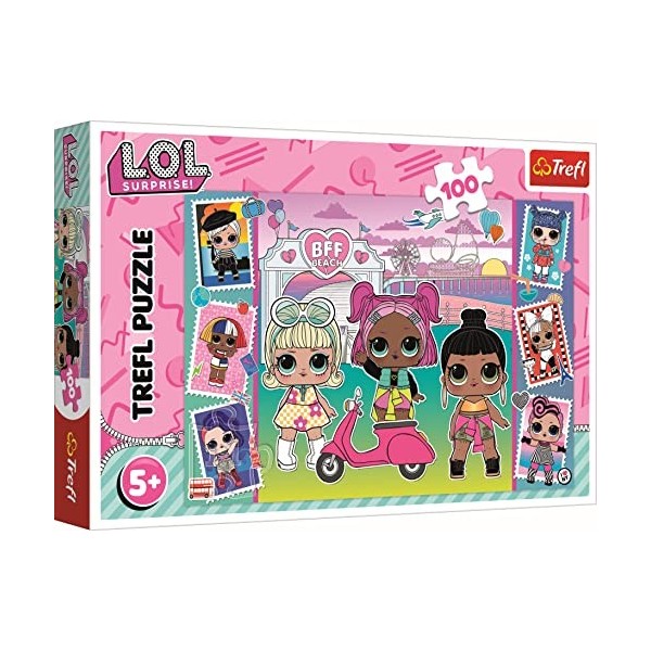 Trefl 100 éléments Puzzles Colorés pour Les Petits Fans LOL, Divertissement Créatif, Amusant pour Les Enfants à Partir de 5 A