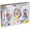 Lisciani - Puzzle Disney 100 DF Plus - 250 Pièces - Princesses - Double Face - 2 en 1 - Puzzle et Coloriage - 50 x 35 Cm - Po