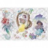 Lisciani - Puzzle Disney 100 DF Plus - 250 Pièces - Princesses - Double Face - 2 en 1 - Puzzle et Coloriage - 50 x 35 Cm - Po