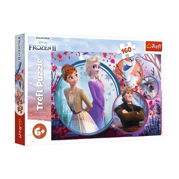 Trefl-160 Pièces pour Les Enfants à partir de 6 Ans Puzzle, 15374, Une Aventure de Soeurs Disney La Reine des neiges 2