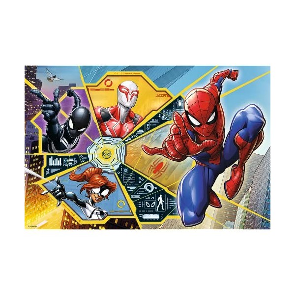 Trefl-60 Pièces pour Les Enfants à partir de 4 Ans Puzzle, 17372, sur la Toile de Spider-Man Disney Marvel Spiderman, 60