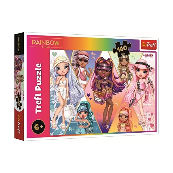 Trefl 160 Elements Puzzles colorés avec des Personnages de Contes de fées, Divertissement créatif, Amusant pour Les Enfants à