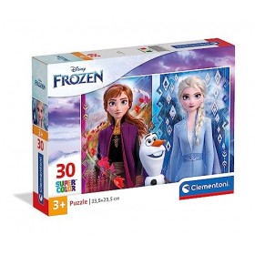 Clementoni- Supercolor Disney La Reine des Neiges 2-30 pièces-Puzzle Enfant-fabriqué en Italie, 3 Ans et Plus, 20251, Multico