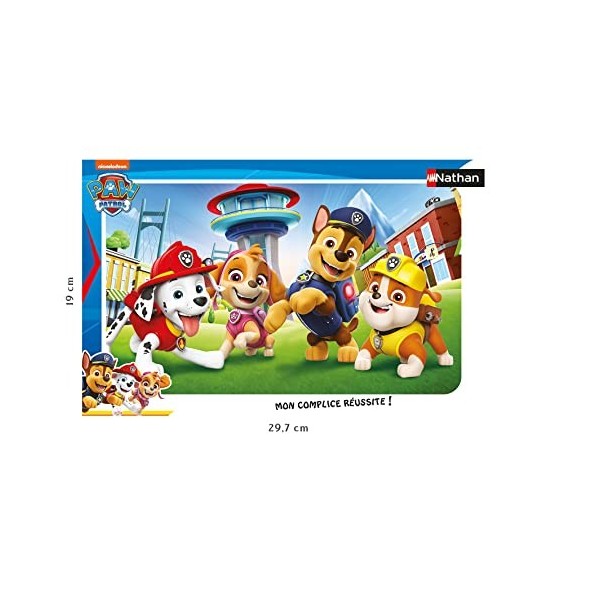 Nathan - Puzzle enfants - Cadre 15 pièces - Les chiots de la Pat’Patrouille - Fille ou garçon dès 3 ans - Puzzle de qualité s