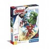 Clementoni- Marvel Avengers Supercolor Avengers-60 Pièces, Enfants 5 Ans, Puzzle Dessin Animé-Fabriqué en Italie, 26193