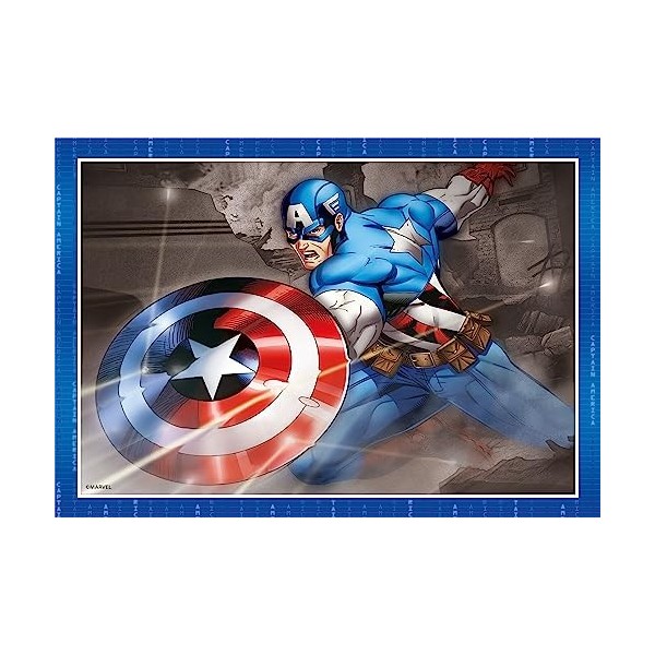 Clementoni - 21525 - Puzzle 4 en 1 - Les Avengers - 4 puzzles de 12, 16, 20 et 24 pièces - Jeu Educatif, de Réflexion et de P