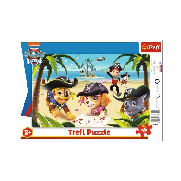 Trefl- Pat Patrouille, 15 Pièces, pour Enfants à partir de 3 Ans Puzzle, 31350, Paw Patrol