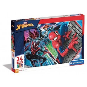 Clementoni - 24497 - Supercolor Puzzle&nbsp;- Spiderman - 24&nbsp;Maxi Pièces