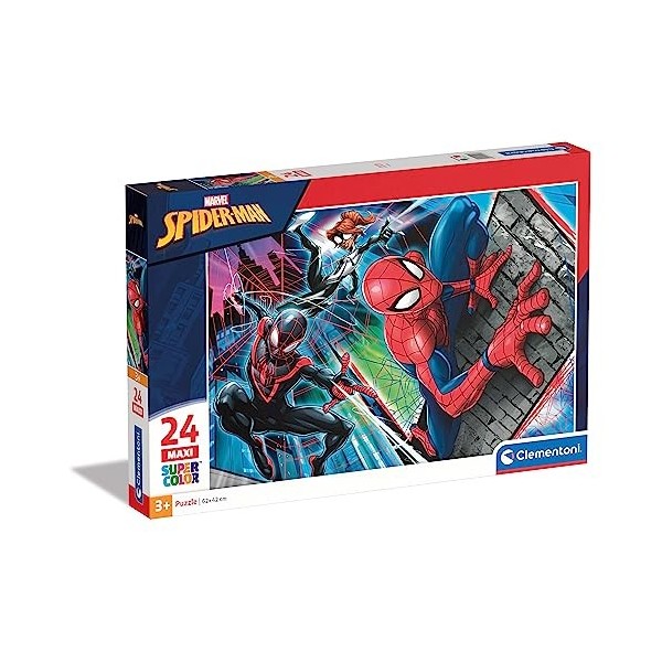 Clementoni - 24497 - Supercolor Puzzle - Spiderman - 24 Maxi Pièces