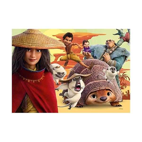 Clementoni- Disney Raya and The Last Dragon Raya-2x60 Enfant-boîte de 2 Puzzles 60 pièces -fabriqué en Italie, 5 Ans et Plu