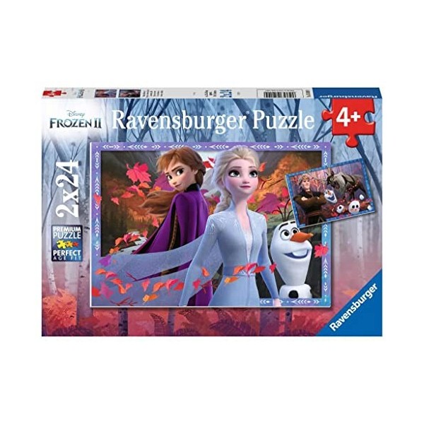 Ravensburger - Puzzle Enfant - Puzzles 2x24 p - Vers des contrées glacées - Disney La Reine des Neiges 2 - Dès 4 ans - 05010