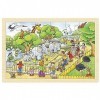 Goki- Zoo Puzzle en Bois, 2041635