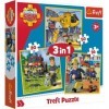 Trefl- Feuerwehrmann in Aktion, Fireman 20 à 50 Pièces 3 Sets pour Enfants à partir de 3 Ans Puzzle, TR34844, Sam Le Pompier 