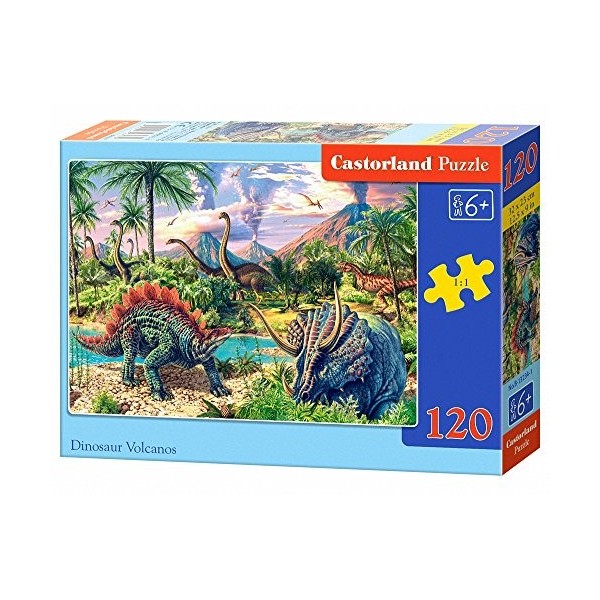 Castorland - B-13234-1 - Puzzle - Dinosaur Volcanos - 120 Pièces