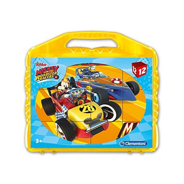 Clementoni - 41183 - Baby Cube Puzzle - Mickey and the Roadster Racers - 12 Pièces - Disney