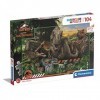 Clementoni Supercolor Jurassic World Camp Cretaceous-104 pièces, 6 Ans série Netflix, Enfant, Puzzle Dinosaure-fabriqué en It