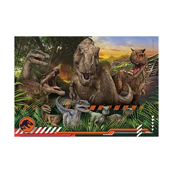 Clementoni Supercolor Jurassic World Camp Cretaceous-104 pièces, 6 Ans série Netflix, Enfant, Puzzle Dinosaure-fabriqué en It